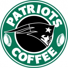 New England Patriots starbucks coffee logo heat sticker