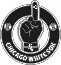 Number One Hand Chicago White Sox logo heat sticker