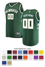 Milwaukee Bucks Custom Letter and Number Kits for Icon Jersey Material Twill