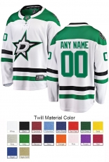Dallas Stars Custom Letter and Number Kits for Away Jersey Material Twill