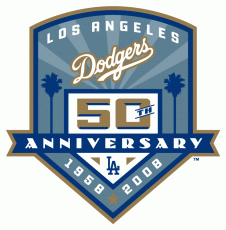 Los Angeles Dodgers 2008 Anniversary Logo heat sticker