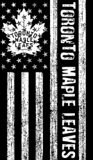 Toronto Maple Leaves Black And White American Flag logo custom vinyl decal