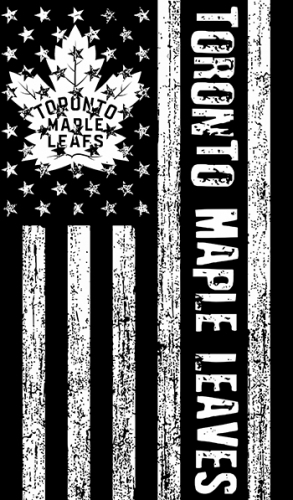 Toronto Maple Leaves Black And White American Flag logo custom vinyl decal