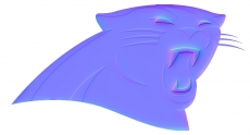 Carolina Panthers Colorful Embossed Logo heat sticker