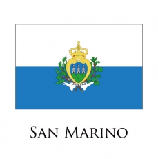 San marino flag logo heat sticker