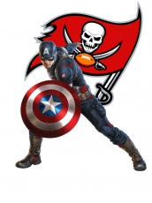 Tampa Bay Buccaneers Captain America Logo custom vinyl decal