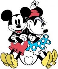 Mickey and Minnie Mouse Logo 03 custom vinyl decal