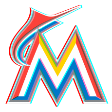 Phantom Miami Marlins logo custom vinyl decal