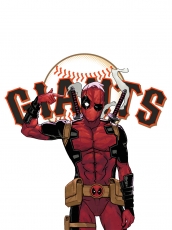 San Francisco Giants Deadpool Logo heat sticker