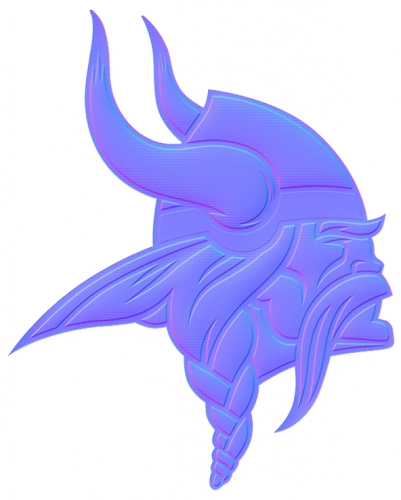 Minnesota Vikings Colorful Embossed Logo heat sticker