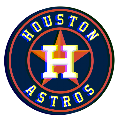 Phantom Houston Astros logo heat sticker