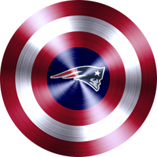 Captain American Shield With New England Patriots Logo heat sticker