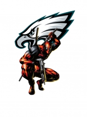 Philadelphia Eagles Deadpool Logo heat sticker