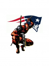 New England Patriots Deadpool Logo custom vinyl decal