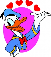 Donald Duck Logo 30 custom vinyl decal