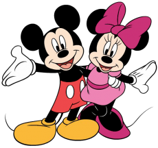 Mickey and Minnie Mouse Logo 04 heat sticker