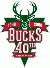 Milwaukee Bucks 2007-2008 Anniversary Logo heat sticker