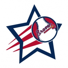 Atlanta Braves Baseball Goal Star logo heat sticker