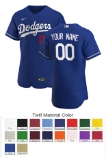 Los Angeles Dodgers Custom Letter and Number Kits for Alternate Jersey Material Twill
