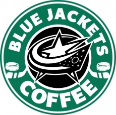Columbus Blue Jackets Starbucks Coffee Logo heat sticker