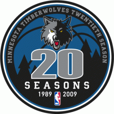 Minnesota Timberwolves 2008-2009 Anniversary Logo heat sticker