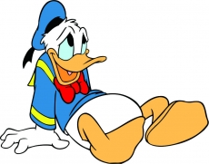 Donald Duck Logo 11 custom vinyl decal