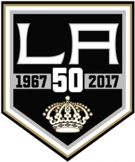 Los Angeles Kings 2016 17 Anniversary Logo heat sticker