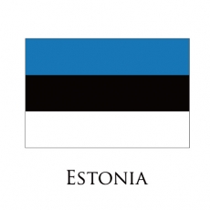 Estonia flag logo heat sticker