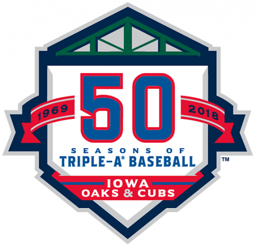 Iowa Cubs 2018 Anniversary Logo heat sticker