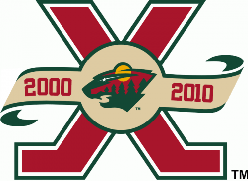 Minnesota Wild 2010 11 Anniversary Logo heat sticker