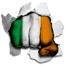 Fist Ireland Flag Logo heat sticker