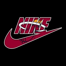 Miami Heat Nike logo custom vinyl decal