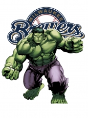Milwaukee Brewers Hulk Logo heat sticker