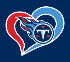 Tennessee Titans Heart Logo heat sticker