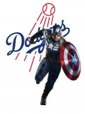 Los Angeles Dodgers Captain America Logo custom vinyl decal
