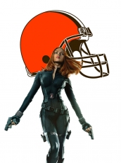 Cleveland Browns Black Widow Logo custom vinyl decal