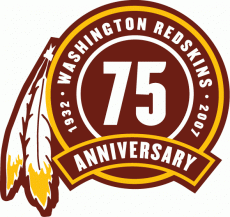 Washington Redskins 2007 Anniversary Logo heat sticker