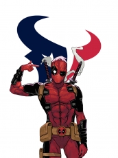 Houston Texans Deadpool Logo heat sticker