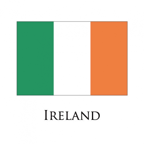 Ireland flag logo heat sticker