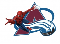 Colorado Avalanche Spider Man Logo heat sticker