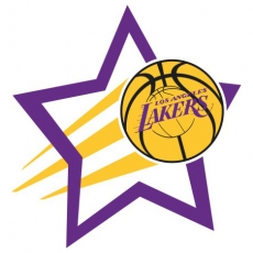 Los Angeles Lakers Basketball Goal Star logo heat sticker