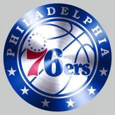 Philadelphia 76ers Stainless steel logo heat sticker