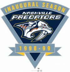 Nashville Predators 1998 99 Anniversary Logo heat sticker