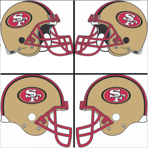 San Francisco 49ers Helmet Logo heat sticker