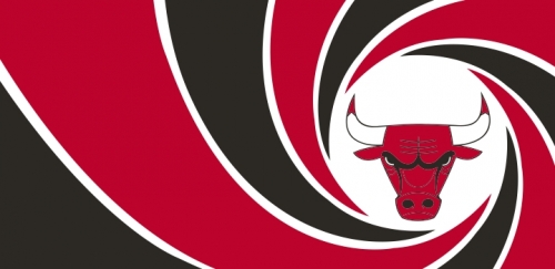 007 Chicago Bulls logo heat sticker