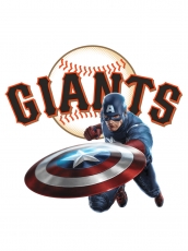 San Francisco Giants Captain America Logo heat sticker