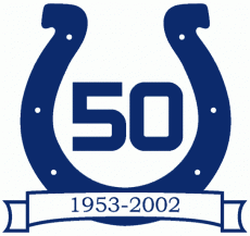 Indianapolis Colts 2002 Anniversary Logo heat sticker
