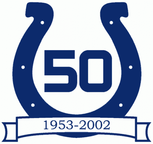 Indianapolis Colts 2002 Anniversary Logo custom vinyl decal