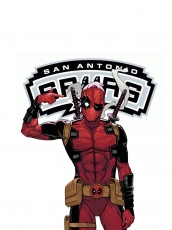 San Antonio Spurs Deadpool Logo custom vinyl decal