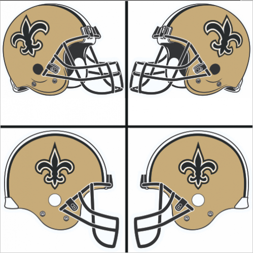 New Orleans Saints Helmet Logo heat sticker